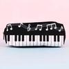Creative Student Pencil Bag Square Pencil Bag Single Layer Pencil Bag Musical Note Piano Stationery Bag Stationery Box