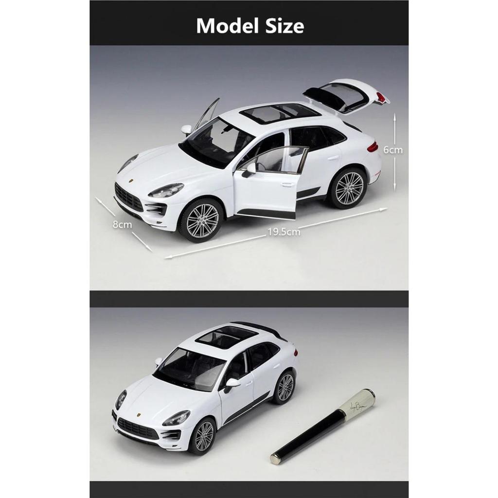 WELLY 1/24 Porsche Macan Turbo SUV Alloy Car Model Diecast Metal Toy Vehicles Car Model High Simulation Collection Children Gift