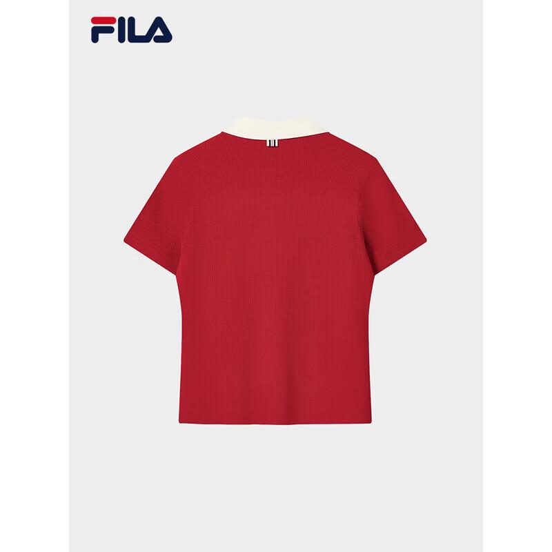 FILA Women's Colorblock Short Sleeve Knit Polo Shirt
