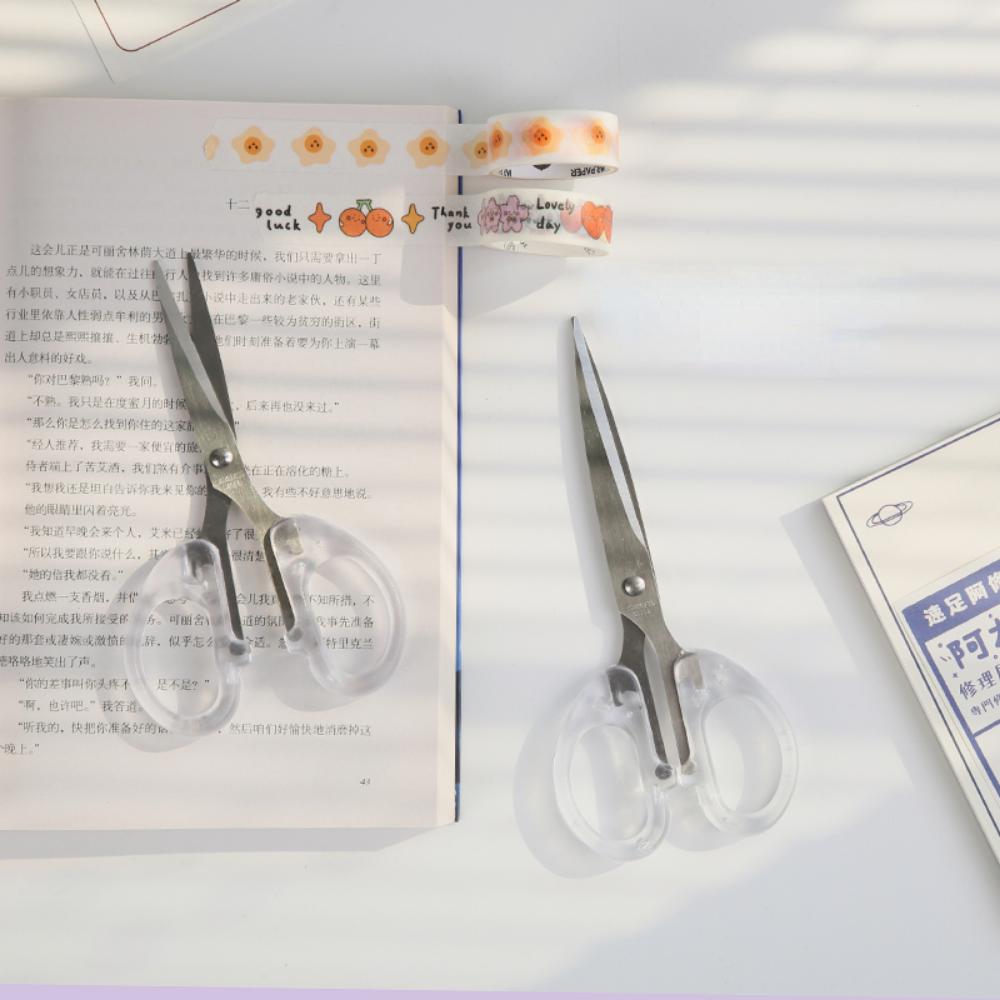 Mr. Paper 3 Style Ins Style Transparent Scissors Creative Good-looking Student Desk Supplies Multi-purpose Scissors Stationery