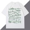 Underwater Fish Unisex Retro Style Fashion T-shirt Accommodation Casual T-shirt