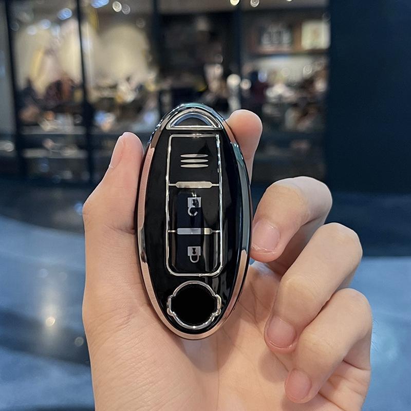 3/4/5 Buttons Silver Edge For Nissan Tiida Pathfinder Note Qashqai X-Trail T31 T32 Juke J10 J11 Kicks Car Key Cover Case Shell