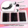15Rows Diy 5D Fluffy Lash Clusters 80D 100D Thick Eyelash Clusters Wispy Individual Lashes 10-18Mm Cluster Eyelash Extension Kit