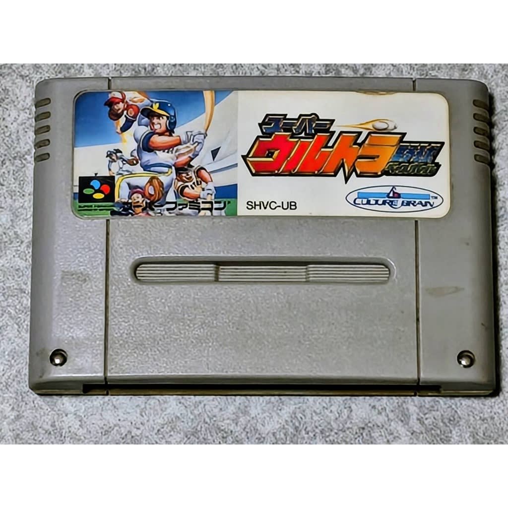 Used Super Baseball Simulator 1.000 (Super Ultra Baseball) SFC SNES Super Famicom SHVC-UB tested working Nintendo Sports Culture Brain NTSC-J