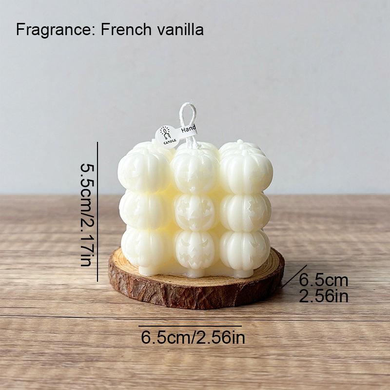 

1PC Spooky Soy Candle Festive Aromatherapy Decor Holiday Party Decoration Unique Halloween Souvenir A білий