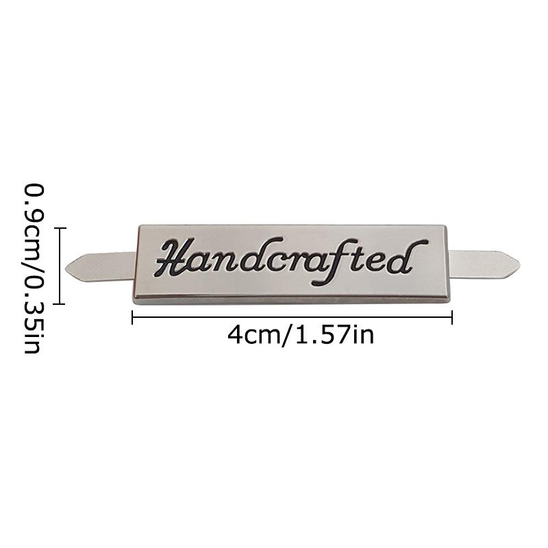 5 Stück Legierung DIY Handarbeiten Hut Taschenanhänger Zubehör Bekleidungsetiketten Kreatives Metall Nähen Schnitzen Buchstaben Kleidung Schuhe 3 Farben