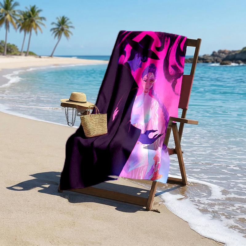 Kpop Hunter Fashion Beach Towel: Ideal for Summer Adventures Soft, Absorbent and Quick Drying Suitable for Swimming and Bathing