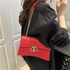 Premium solid color simple retro chain lock women's bag summer new small square bag texture shoulder messenger bag