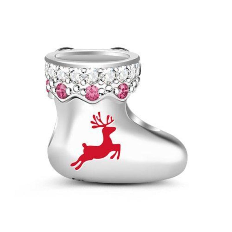 New Copper Plating Charming Apple Snowman Christmas Reindeer Pendant Fit Original Necklace Bracelets Diy Christmas Jewelry Gifts