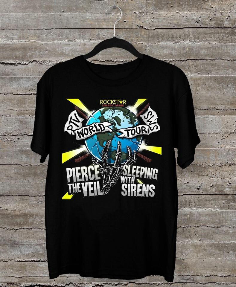 

Pierce The Veil and Sleeping With Sirens Tour 2015 Gift For Fan T-shirt S4526 Unisex T-Shirt S