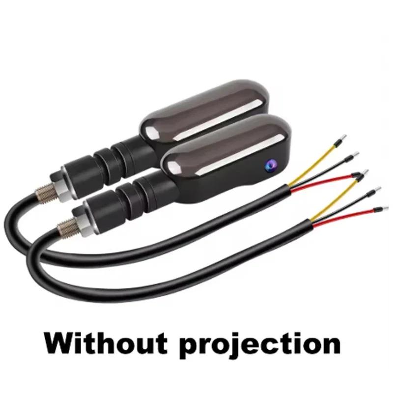 

2pcs Motorcycle Turn Signals Color Projection Lamp Waterproof Led Ambient Turning Light Flasher Light Motorcycle Accessories