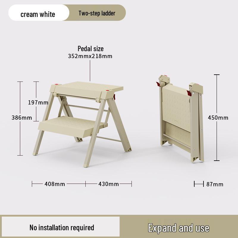 Kangya Le Multifunctional 3-Step Aluminum Folding Ladder for Home
