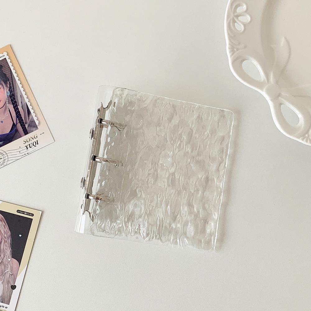 Acrylic Photo Album Loose-leaf A5/A7/A8 Idol Card Organizer Water Ripple Design Pictures Storage Booklet Instant Photo Display