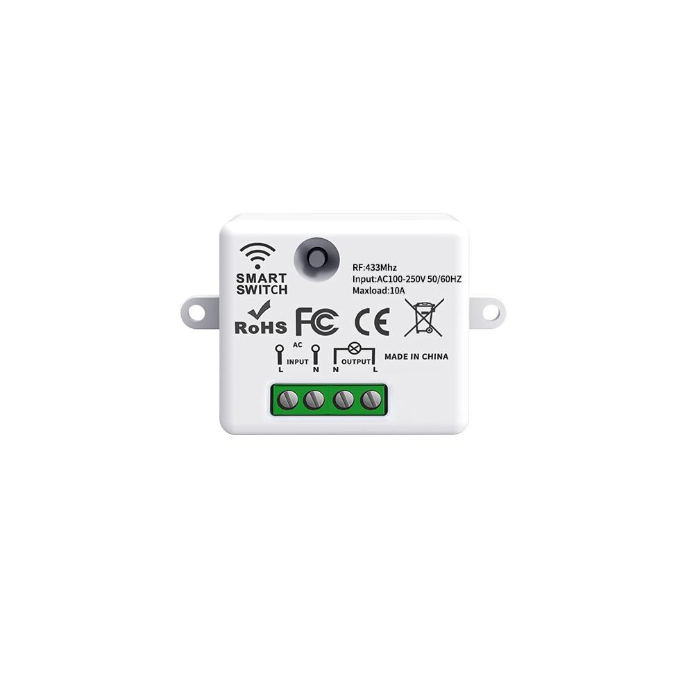 433MHz RF Wireless Remote Control Switch Home 110V 220V 10A Mini Controller House Light Switch