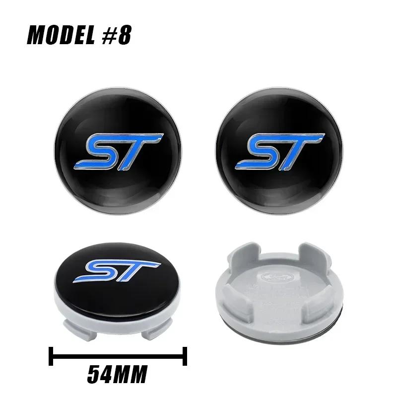 Car Sticker 2026 Ford 4pcs 54mm Car Wheel Center Caps Hubcap Car Rims Cover For Ford Focus Mk2 Mk3 Fiesta Mustang ST F-150 Monde