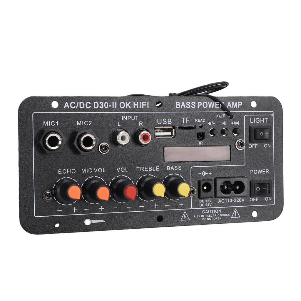 Audio Amplifier Board Bluetooth Power Amplifier Board with Digital Display MIC Input for Home Karaoke