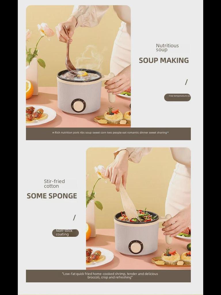 Kompakter multifunktionaler elektrischer Nudelkocher für Wohnheime und Privathaushalte