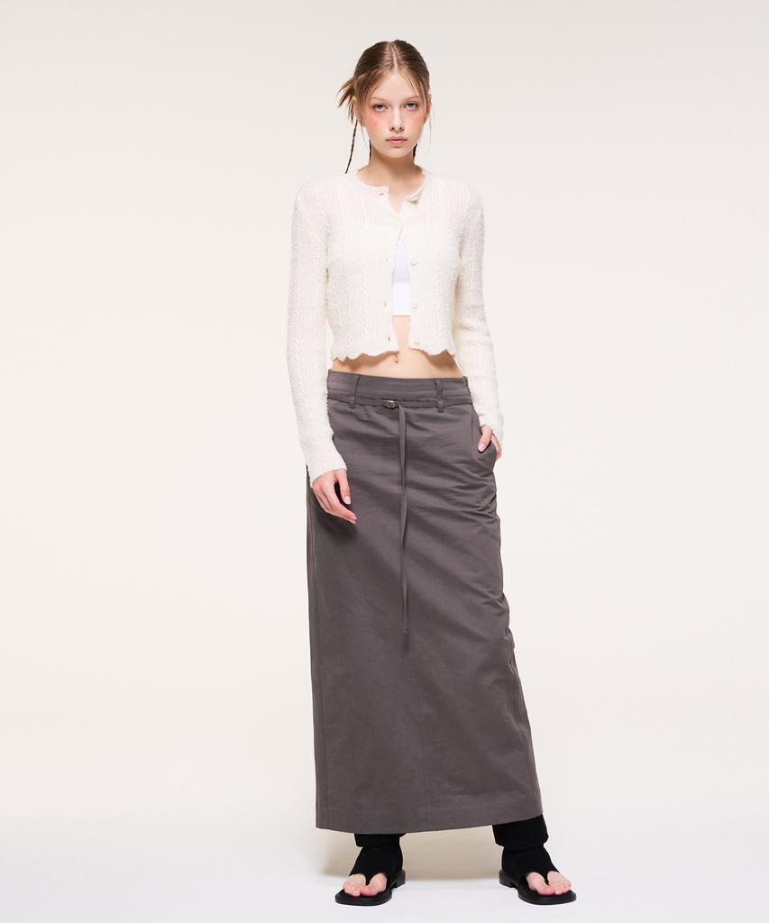 Etmont Belt Long Skirt, Charcoal