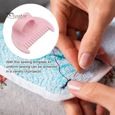 2/4Pcs Sewing Gauge with Thumb Guide Compact Design Portable Needle Gauge Quilting Ruler DIY Stitching Tools