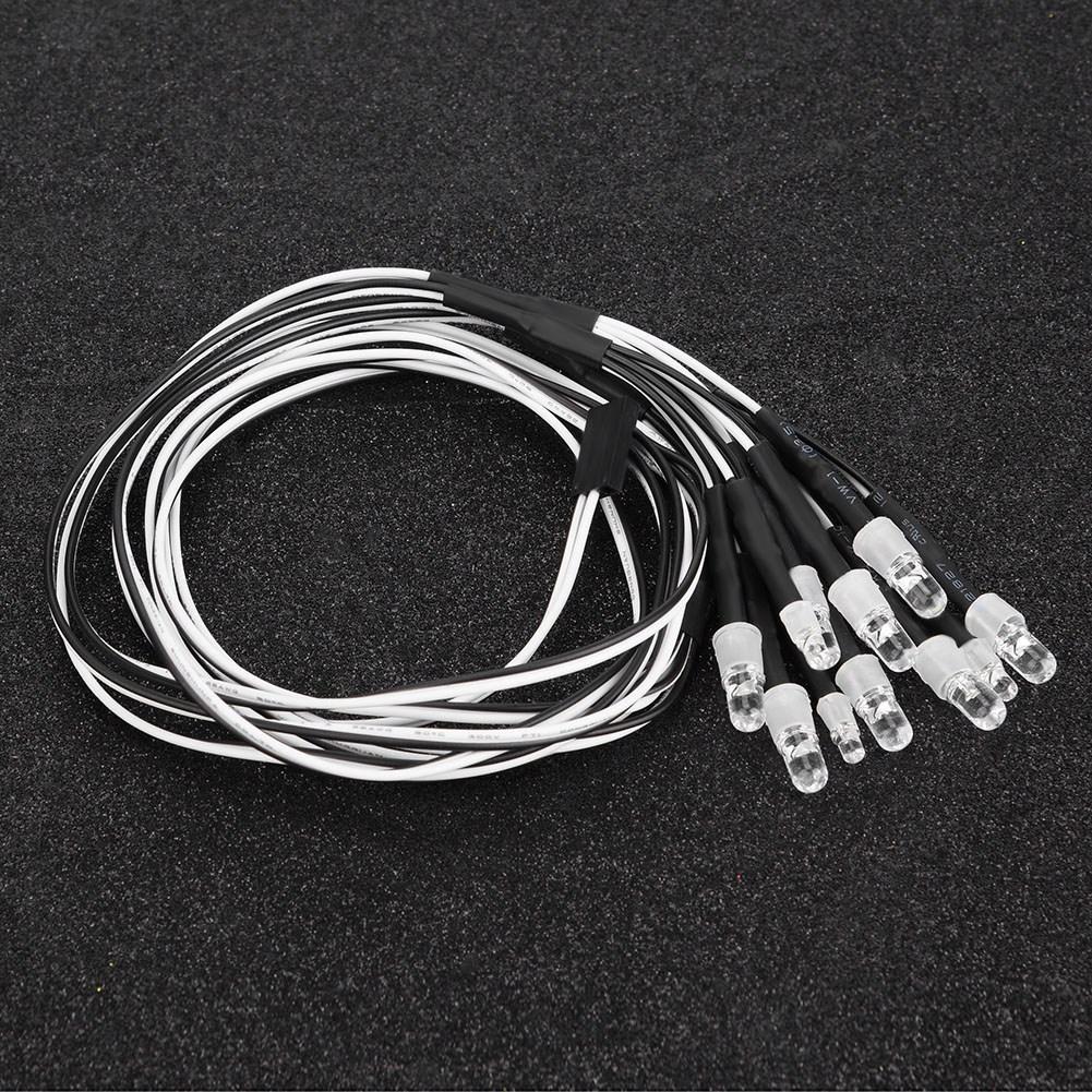 

12PCS 5mm3mm Headlights and Taillights LED Lights RC Model Drift Car Accessory