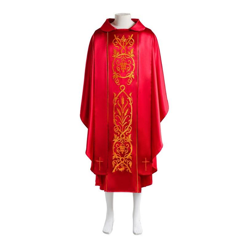 Halloween Costumes Vintage Medieval Antique European Literary Three-Color Robe Middle East Embroidery Craft