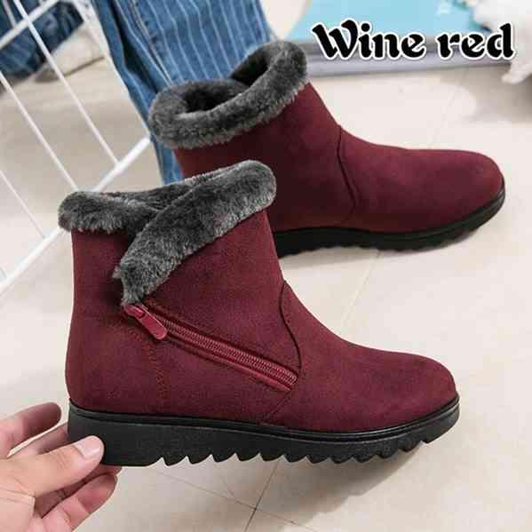 Winter Middle-aged and Elderly Thick Cloth Shoes Warm Snow Boots Large Size Cotton Boots