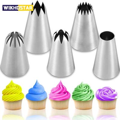 Set di 8 Pezzi Ugelli per Pasticceria, Ugelli per Decorare, Accessori da Cucina Ugelli in Acciaio Inossidabile Ugelli per Decorare Torta Biscotto CupCake