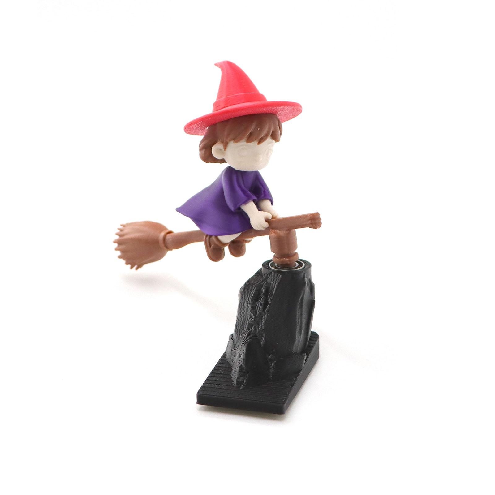 Fun Drift Turn Broomstick Decor - Cute Witch Flying Broomstick Car Ornament One Size фиолетовый