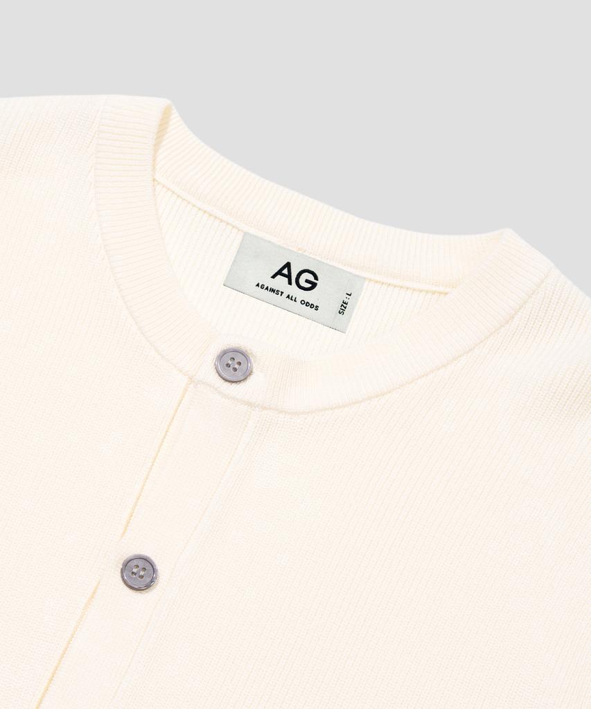 Agod Solid Half Knit Cardigan [Ivory]