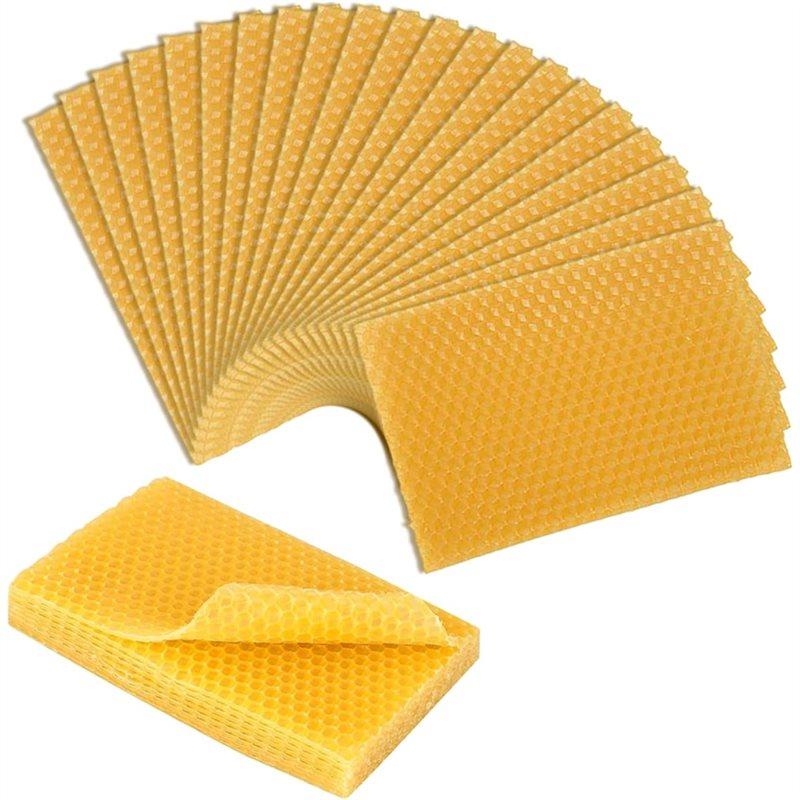 ABBP-For Kids Adults For Kids& Adults 100PCS Beeswax Sheets For Candle Making DIY Craft Supplies Eco-Friendly& Family-Friendly жёлтый