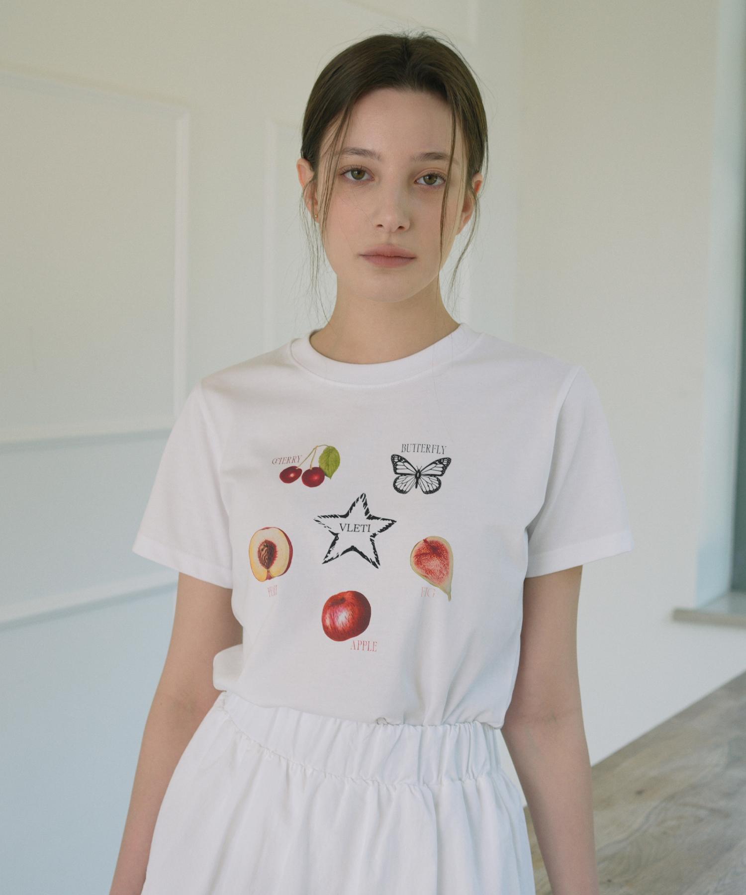 Bletty Fruity Artwork T-Shirt (White) White/Free