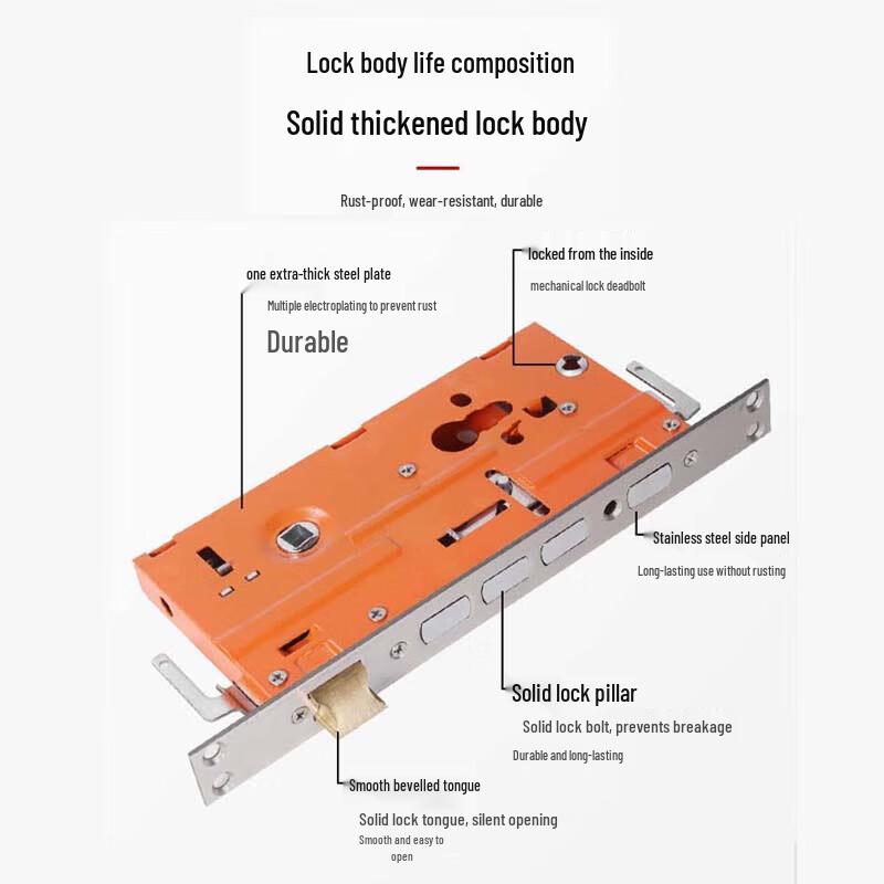 Qigu Zongheng AQ-S1218 Universal Stainless Steel Anti-Theft Mechanical Door Lock