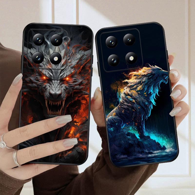 Luminous Lion Head For Xiaomi 11T 11 Ultra 12 12T Pro 14 15 13 Lite Mi Poco M4 5 M7 5G X4 X5 M6 C75 Pro X6 4G soft phone case
