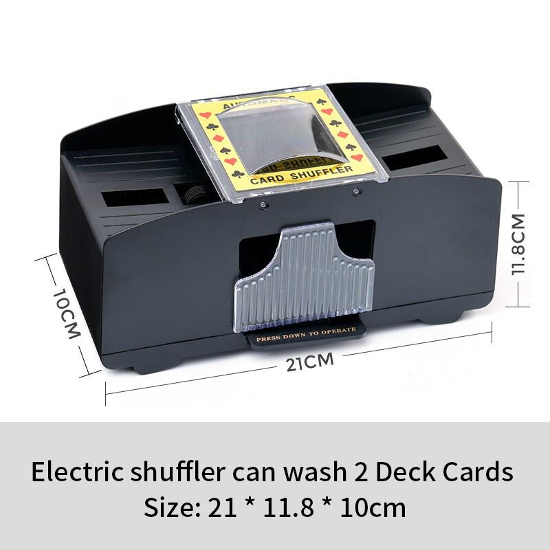 Electric Plastic Card Shuffler 1 2 Deck Automatic Dealer Casino Game Accessory