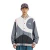 Li Ning Badfive Color Block Letter Print Loose Sports Jacket Men Jacket Moonlight-Gray Shadow-Gray Black AFDT797-2