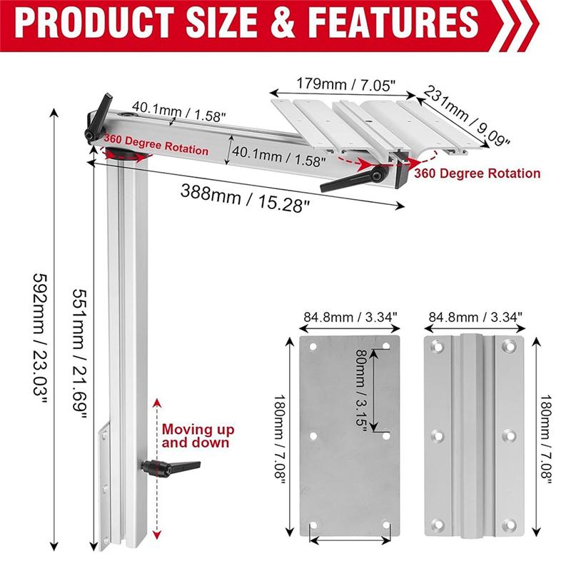 White Rotating Table Leg For RV Yacht, Foldable And Removable, Suitable For Campervan And Marine Use