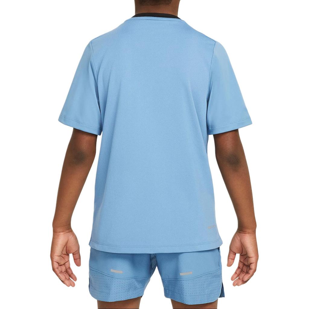 Nike Dri-FIT Solid Crew Neck Training T-Shirt Unisex Tops Aegean-Storm Black FB1292429