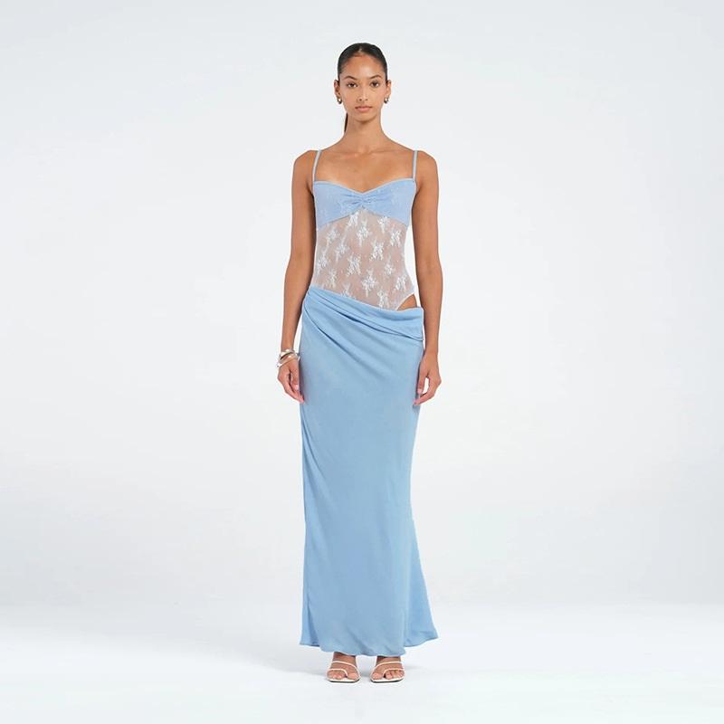 Sexy Off Shoulder Mermaid Maxi Dress Women 2025 Fashion Elegant Strapless Slim Bodycon Evening Party Long Dresses