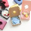 12pcs Gift Boxes with Four-leaf Clover Window Mini Treat Boxes for Gift Soap Kraft Paper Wrap Box for Wedding Party Festival
