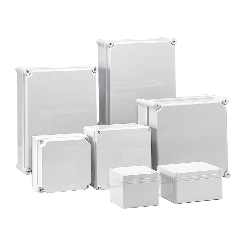 Outdoor Waterproof ABS Power Supply & Monitoring Socket Box with Wiring Terminal & Button