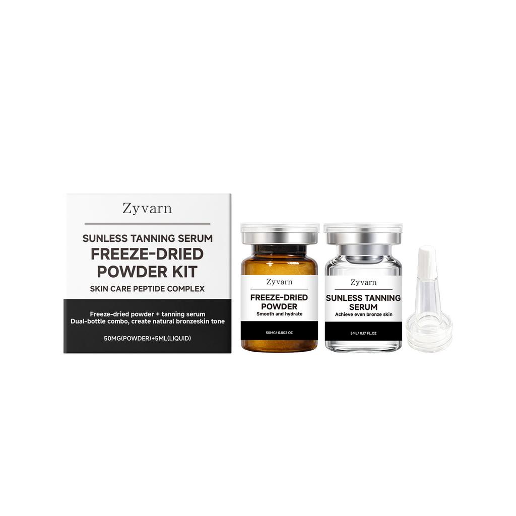 Zyvarn Serum do Opalania Zestaw z Liofilizowanym Proszkiem Nawilżająca Naturalnie Opalona Skóra Codzienne Stosowanie dla Mężczyzn Kobiet