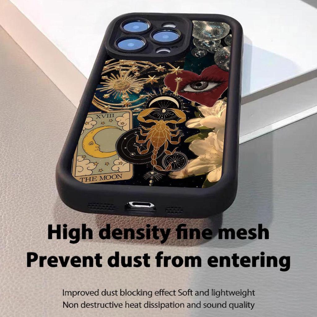 Scorpio Heart Eye Black Groove Case for iPhone 14/15/16/17 Pro Max