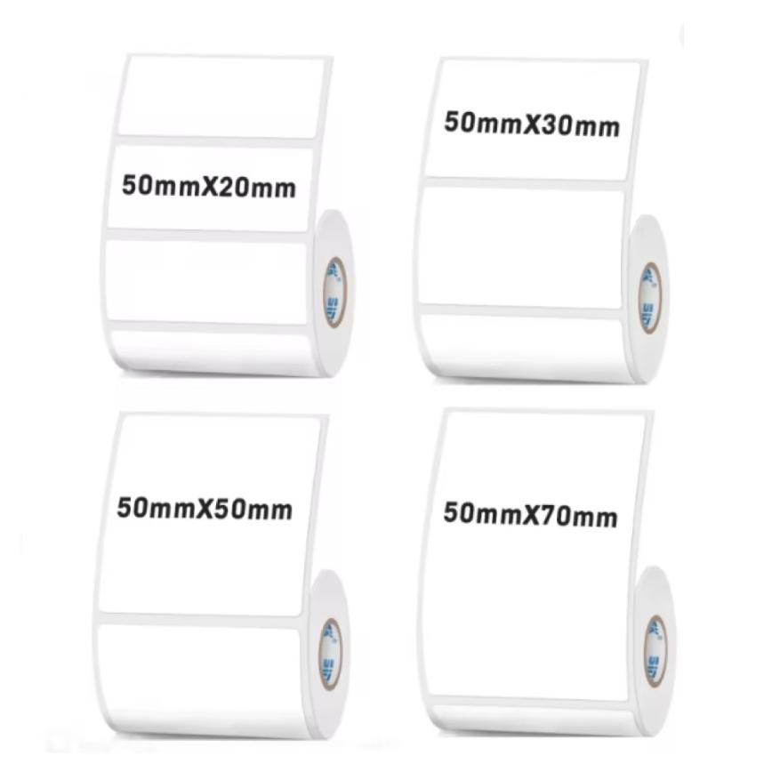 50mm Width Thermal Label Sticker White Self-Adhesive Label Paper Pric DIY Gift Tag Clothing For Thermal Printer