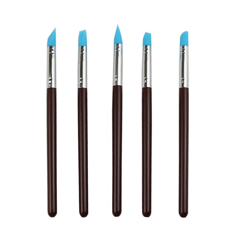 Pottery Clay Sculpting Tool Silicone Carving Sculpture Set Brush Modeling Dotting Nail Art Pottery Clay Sculpting Shapers Tools