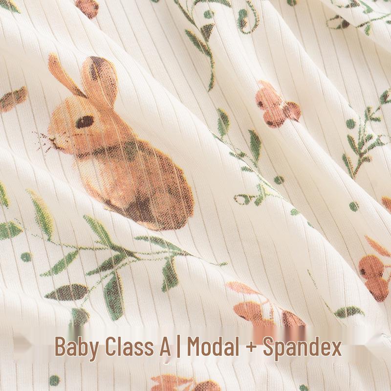 Ultra-Thin Modal Baby Girl Jumpsuit: Air-Conditioned Summer Romper with Doll Collar