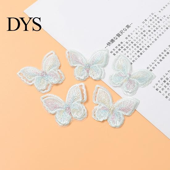 Sewing Patches 10Pcs Butterfly Appliques Exquisite Handicraft Double Layers DIY Embroidery Craft Flower Accessories
