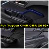 Car Styling 2PCS ABS Plastic Interior Front Door Panel Decoration Strips Cover Trim For Toyota C-HR CHR 2016 -