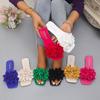 Flat-heeled Slippers, Women's Shoes, Square-toe Shoes, Beach Sandals