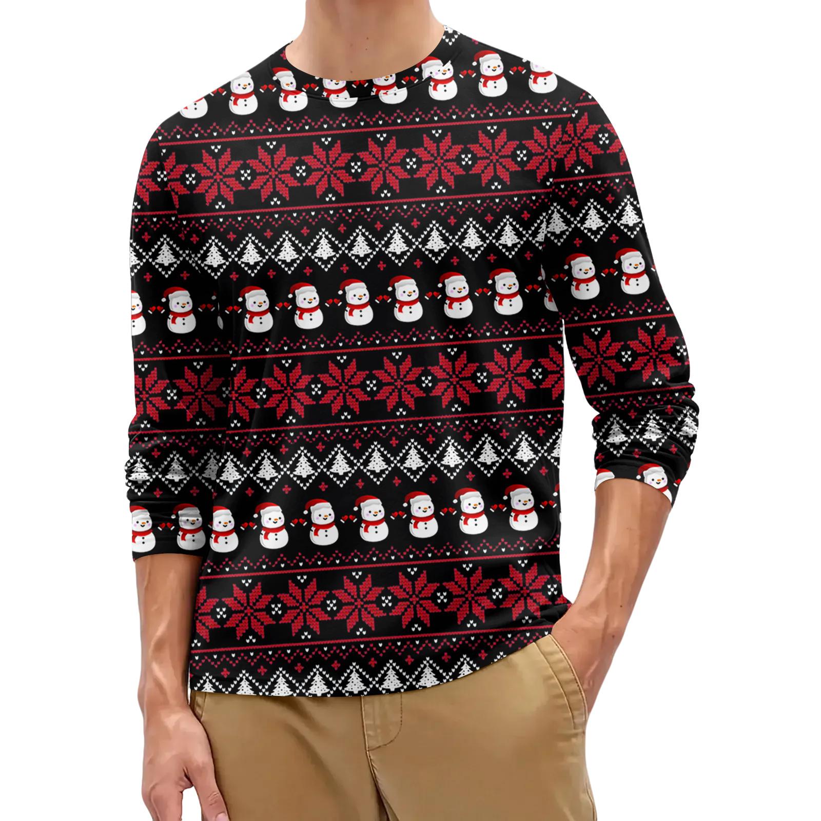 

Мужская модная рубашка с круглым вырезом и длинным рукавом S