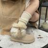 Snow Boots Winter Thick-soled Retro Velvet Cute Mori Hair Tube Heightening Niche Warm Cotton Shoes Mao Mao Boots